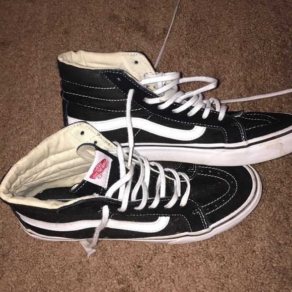 womens vans high tops black